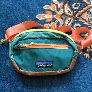Patagonia Teal and Orange Belt Bag